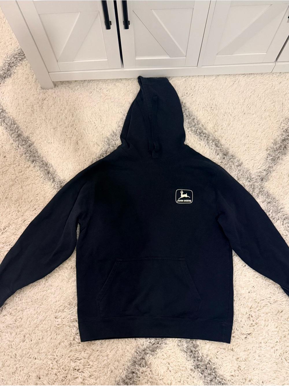 John Deere Navy Pullover Hoodie Like New